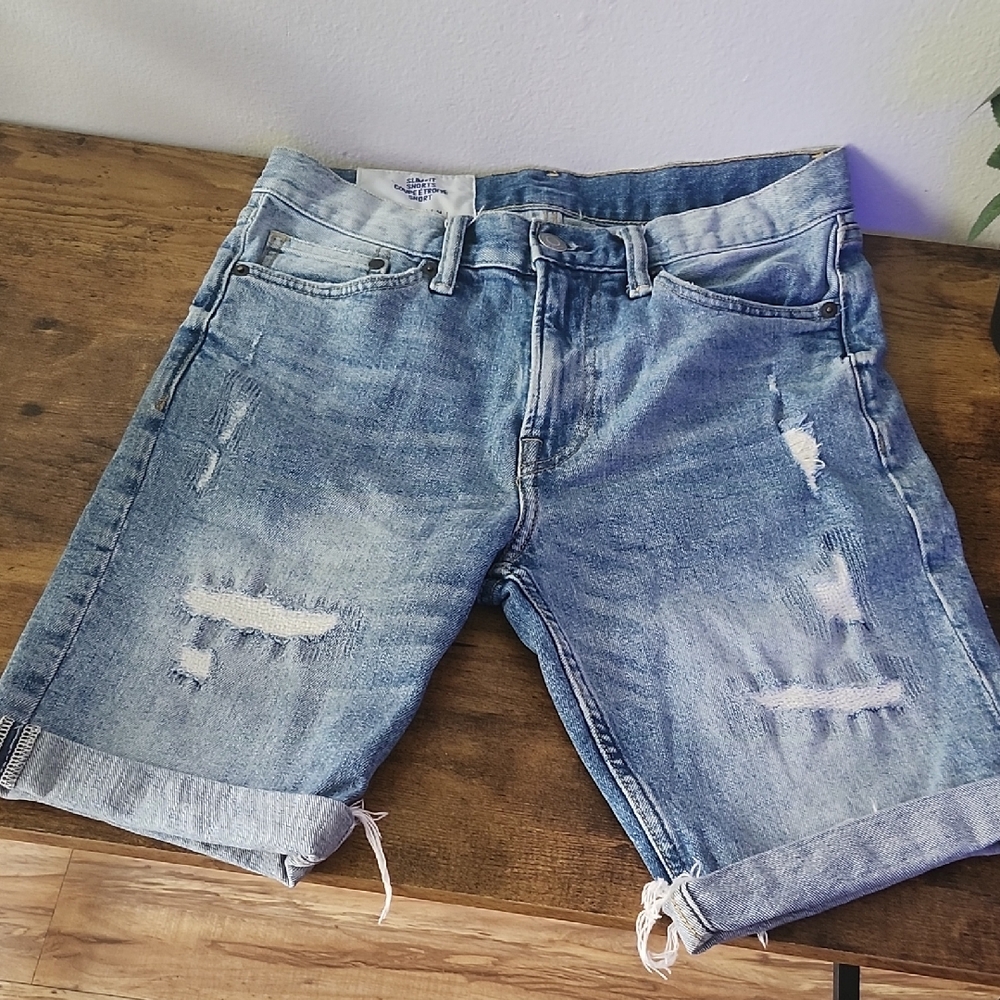 Casual Light Blue Denim Jean Shorts